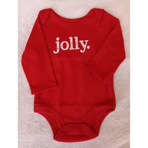 Shirt 0 To 3 months new Lullaby Lane Red Holiday Long Sleeve infant baby